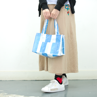 藍白手挽袋-人手製作 - 傳耆 Eldage