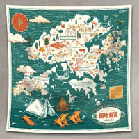 傳耆 Eldage - 掛布裝飾-香港露營地圖(禮盒裝)