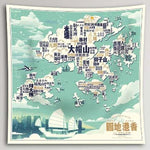 傳耆 Eldage - 掛布裝飾-香港地圖（禮盒裝）
